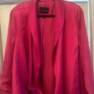 Eloquii hot pink shirt dress.